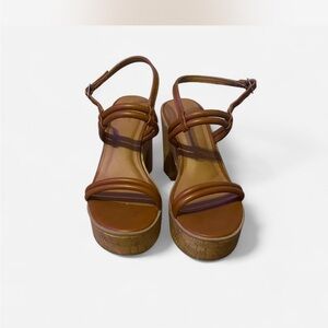 Universal Thread 8.5 Cork Platform Sandals- NWT